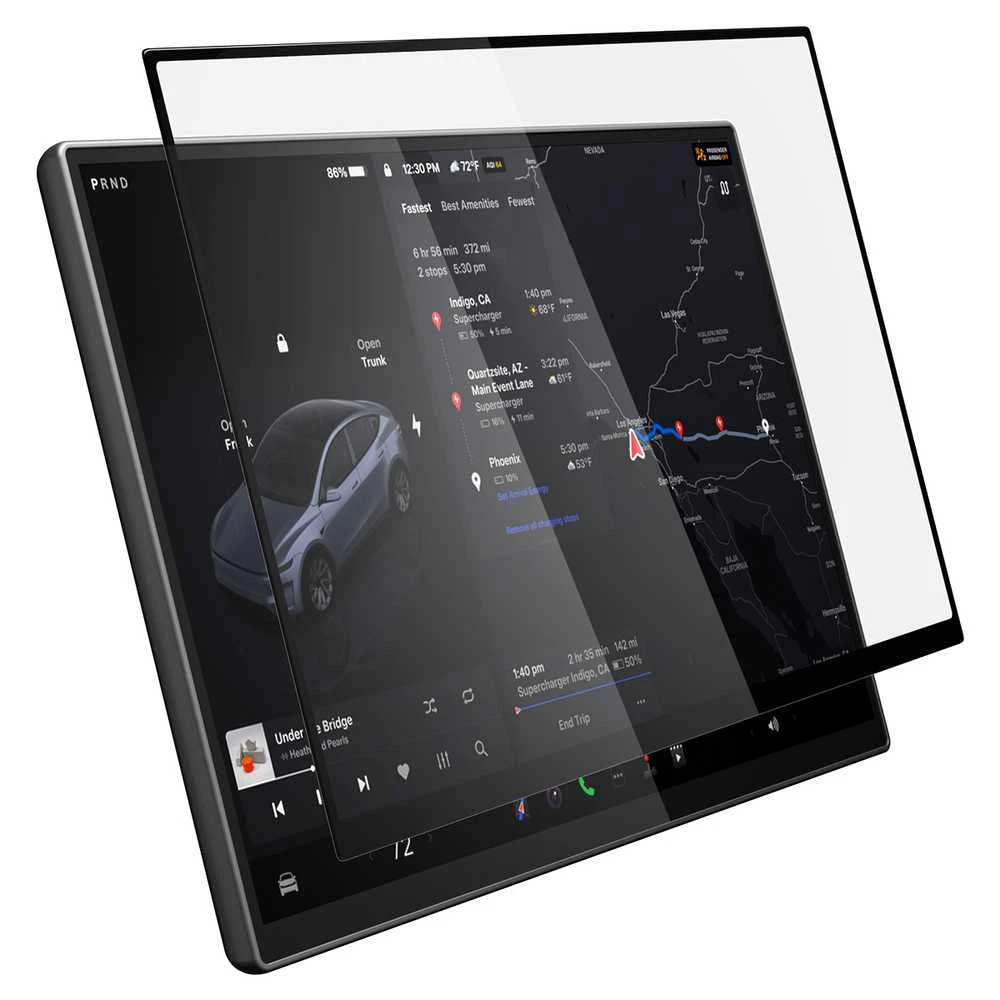 Ekrano apsauginis stiklas Spigen Tesla EZ Fit skaidrus, permatomas - Tesla Model Y L 2026