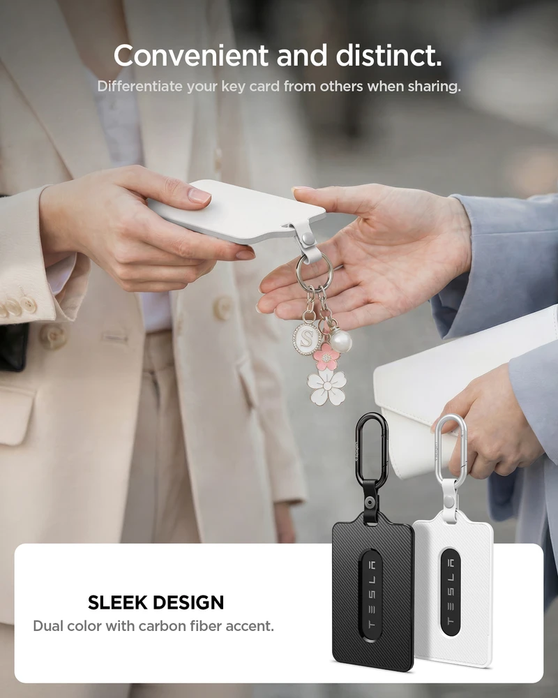 Spigen Tesla kortelių laikiklis, 2 vnt., juodas ir baltas – Tesla rakto kortelė