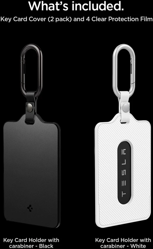 Spigen Tesla kortelių laikiklis, 2 vnt., juodas ir baltas – Tesla rakto kortelė