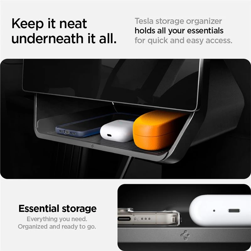 Spigen Tesla Under Screen Storage Organizer, juodas - Tesla Model Y/3