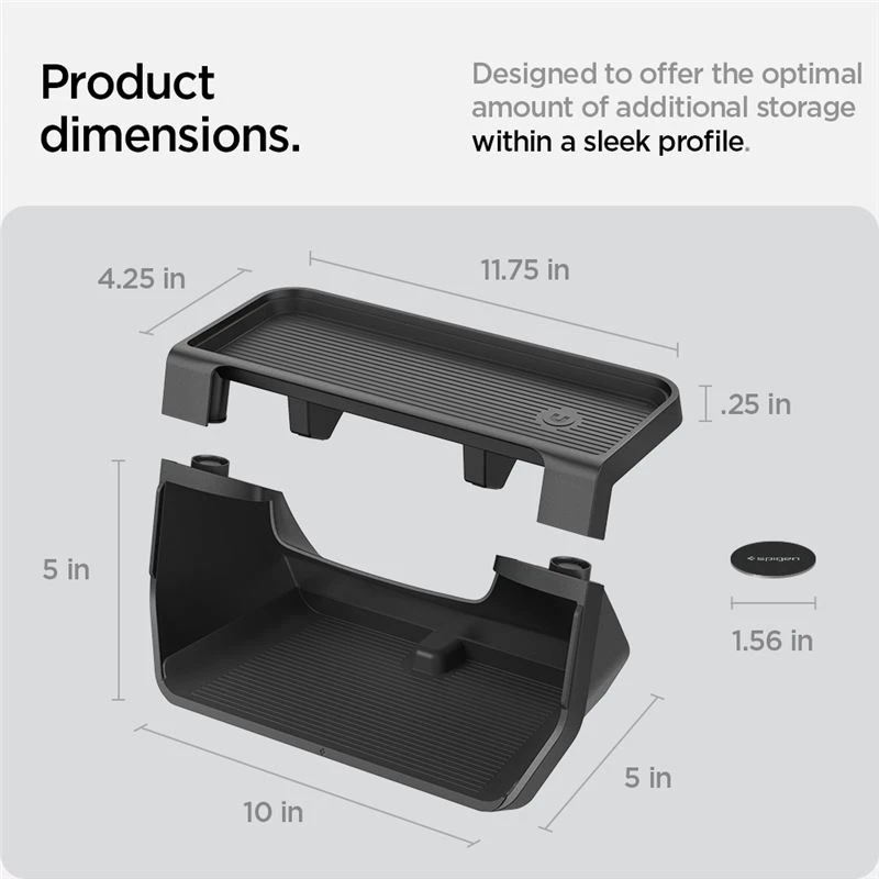 Spigen Tesla Under Screen Storage Organizer, juodas - Tesla Model Y/3