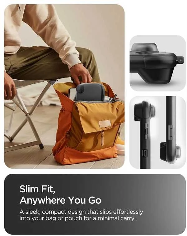 Dėklas Spigen Thin Fit 360, frost juodas - Nintendo Switch 2