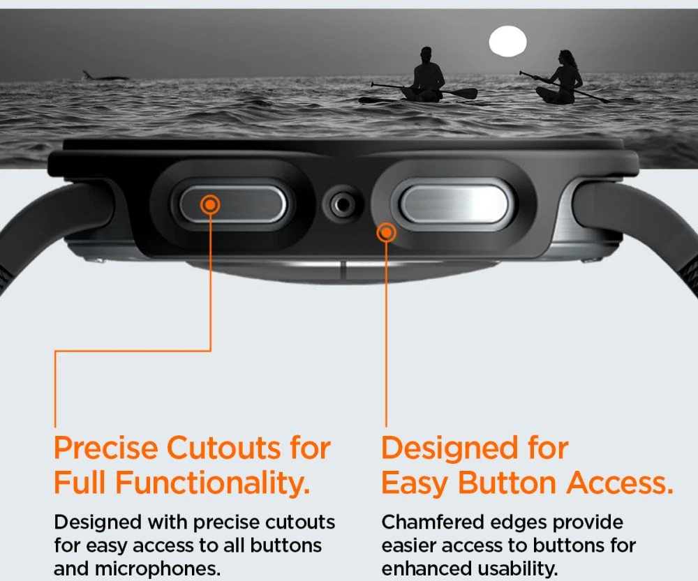 SPIGEN THIN FIT 360 SAMSUNG GALAXY WATCH 8 / 9 (44 MM) Juodas