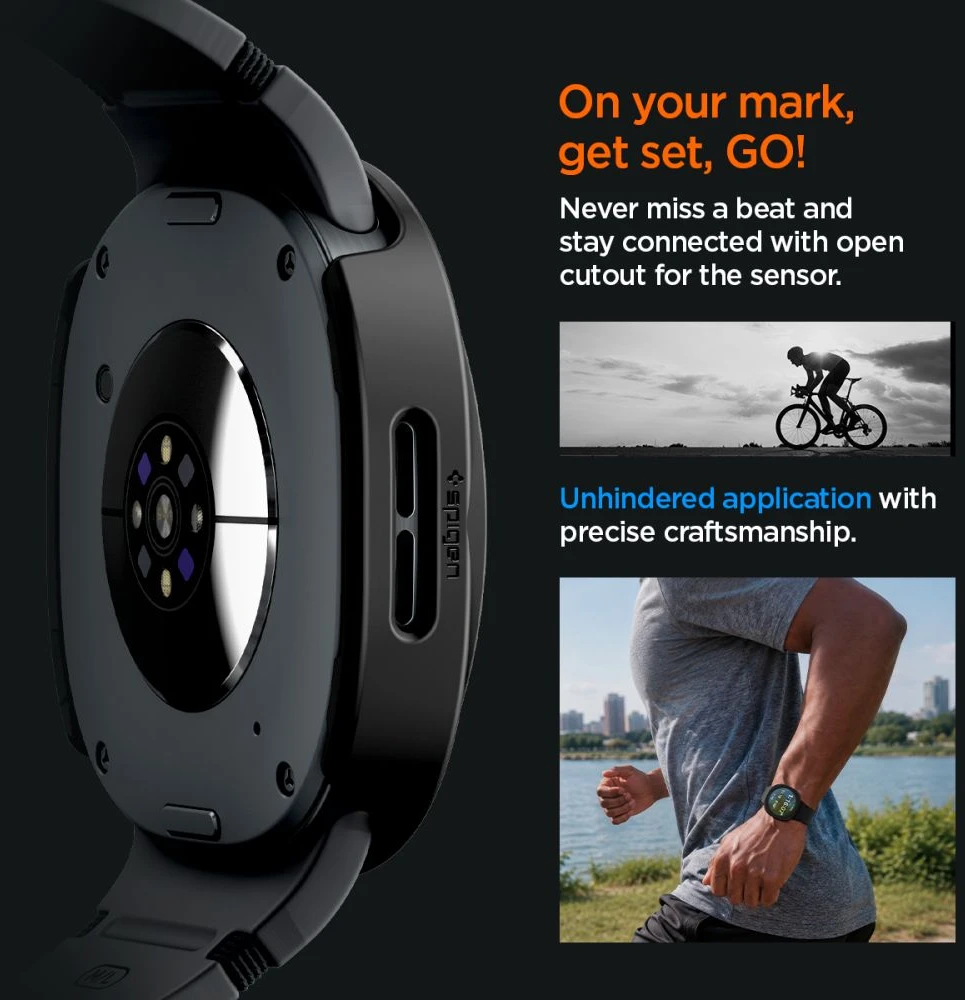 SPIGEN THIN FIT 360 SAMSUNG GALAXY WATCH 8 / 9 (44 MM) Juodas
