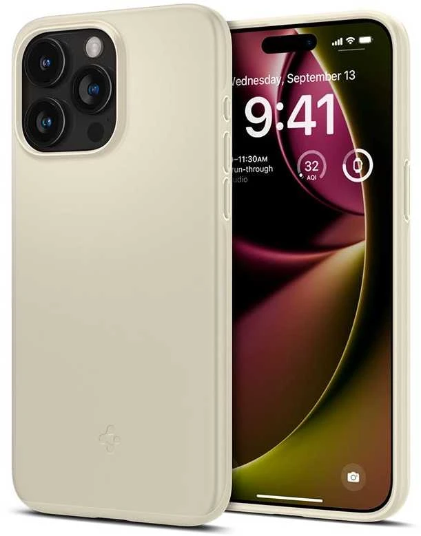 Spigen Thin Fit dėklas skirtas Apple iPhone 15 Pro,  spalva - Mute Beige