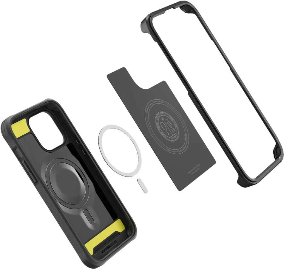 Spigen Thin Fit Mag MagSafe – dėklas skirtas Samsung Galaxy S25 Juodas