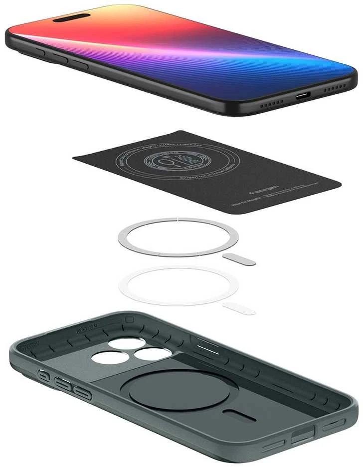 Spigen Thin Fit MagSafe dėklas skirtas Apple iPhone 17 Pro Max – žalios spalvos