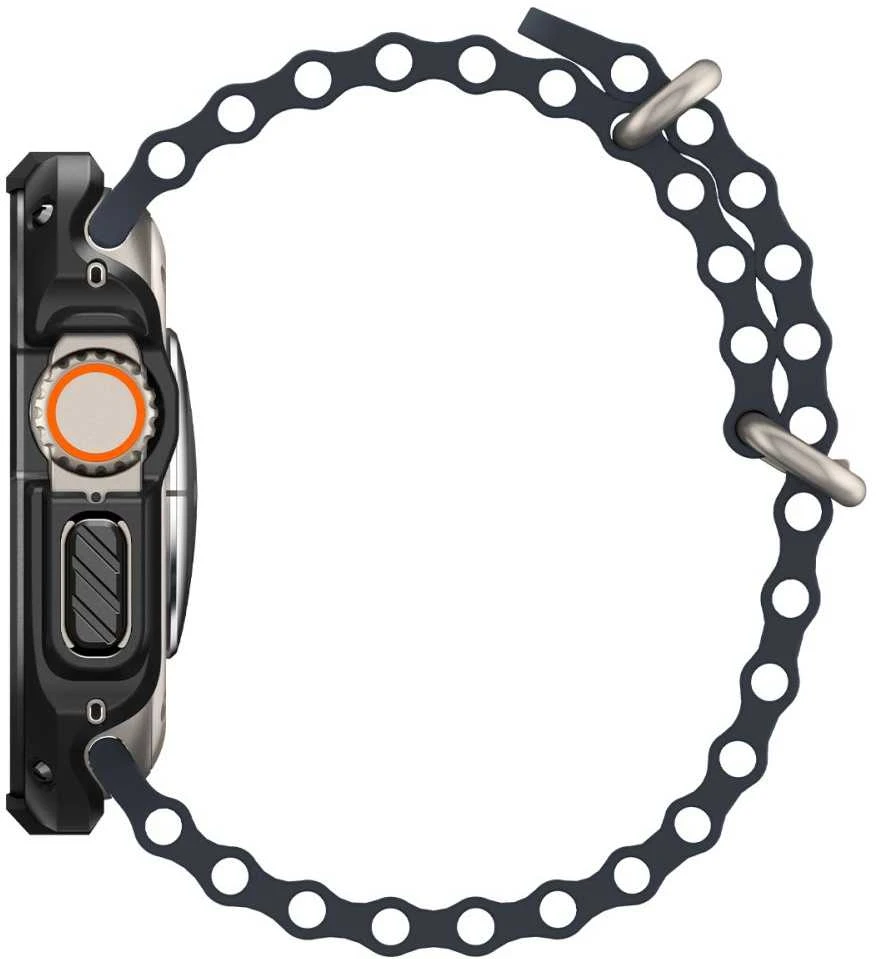 Dėklas „Spigen Tough Armor“, juodas - Apple Watch Ultra 2/Ultra 49mm