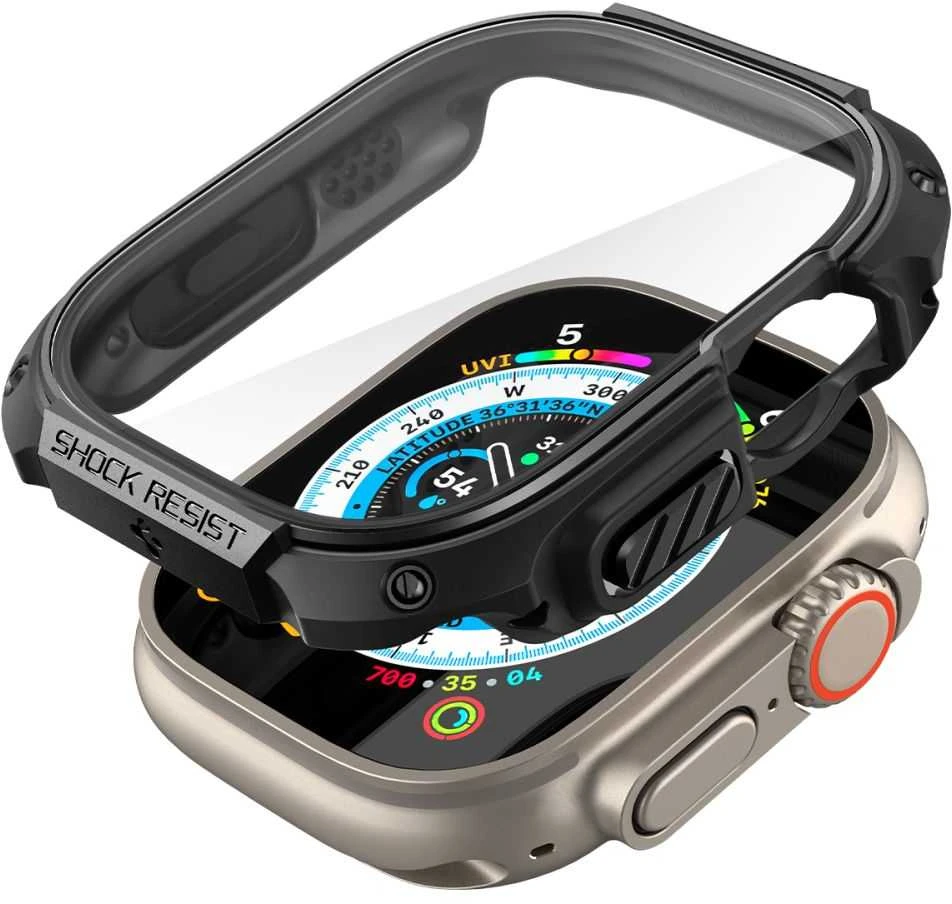 „Spigen Tough Armor“, juodas - Apple Watch Ultra 2/Ultra 49mm