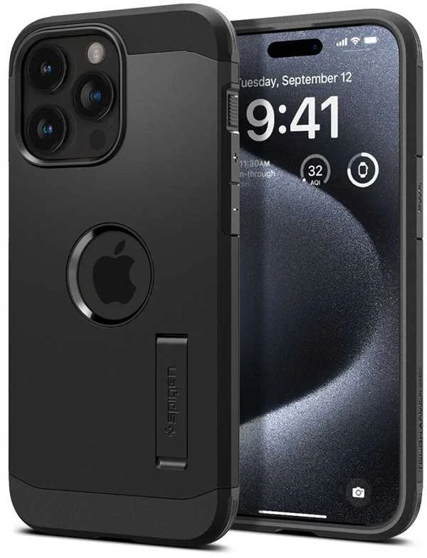 Spigen Tough Armor (MagFit) dėklas skirtas Apple iPhone 15 Pro Max, spalva - Juoda