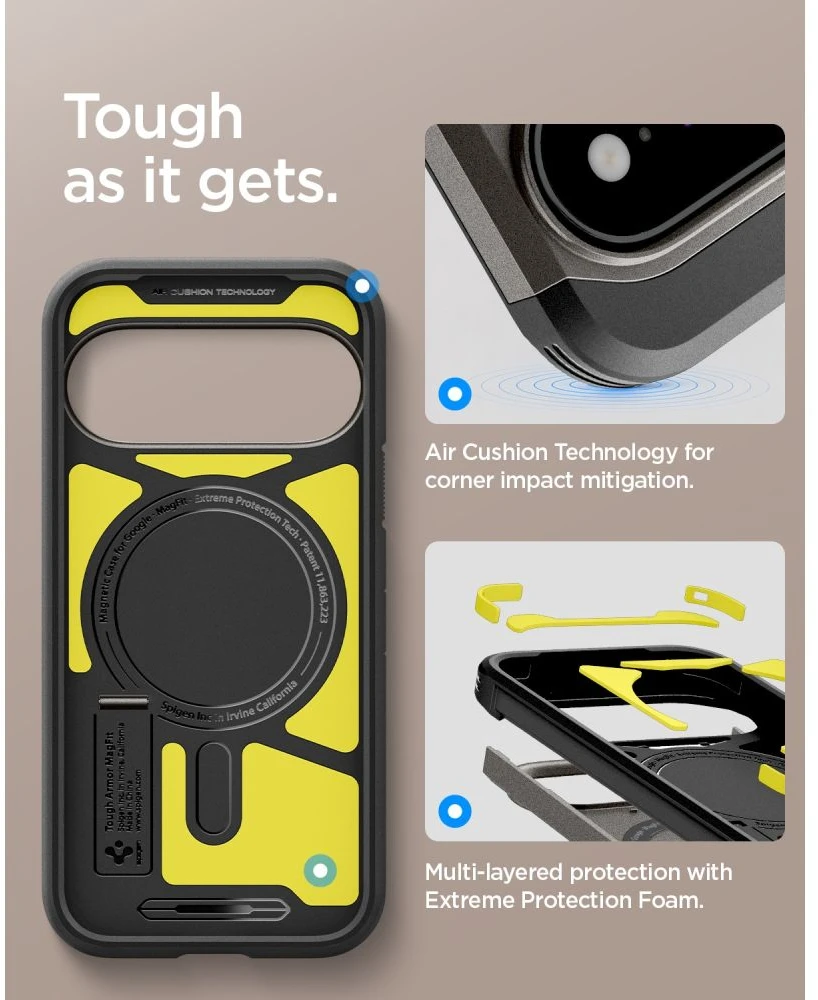 SPIGEN TOUGH ARMOR MAG MAGSAFE DĖKLAS GOOGLE PIXEL 11 PRO XL GUNMETAL