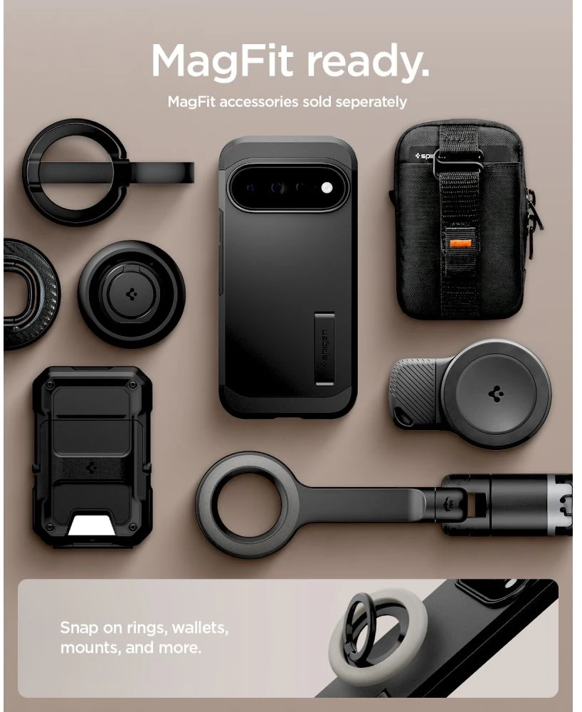 SPIGEN TOUGH ARMOR MAG MAGSAFE DĖKLAS GOOGLE PIXEL 11 PRO Juodas
