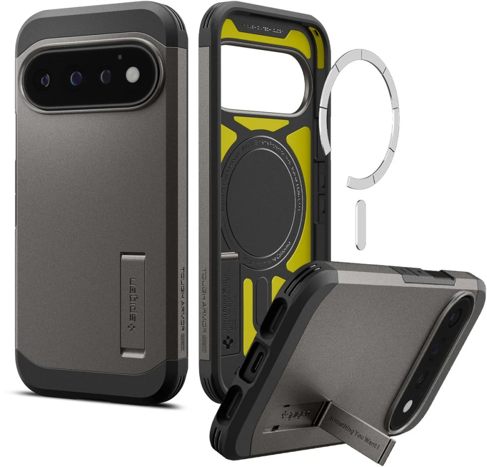 SPIGEN TOUGH ARMOR MAG MAGSAFE DĖKLAS GOOGLE PIXEL 11 PRO GUNMETAL