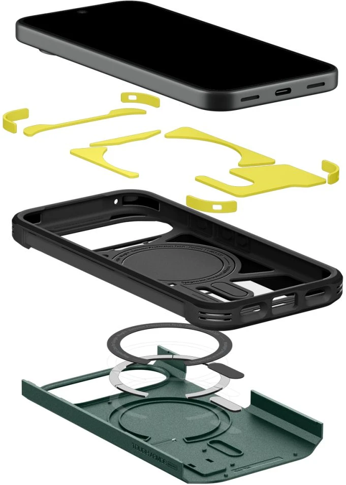 SPIGEN TOUGH ARMOR MAG MAGSAFE DĖKLAS GOOGLE PIXEL 11 ABYSS Žalias