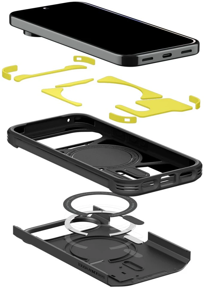 SPIGEN TOUGH ARMOR MAG MAGSAFE DĖKLAS GOOGLE PIXEL 11 PRO XL Juodas