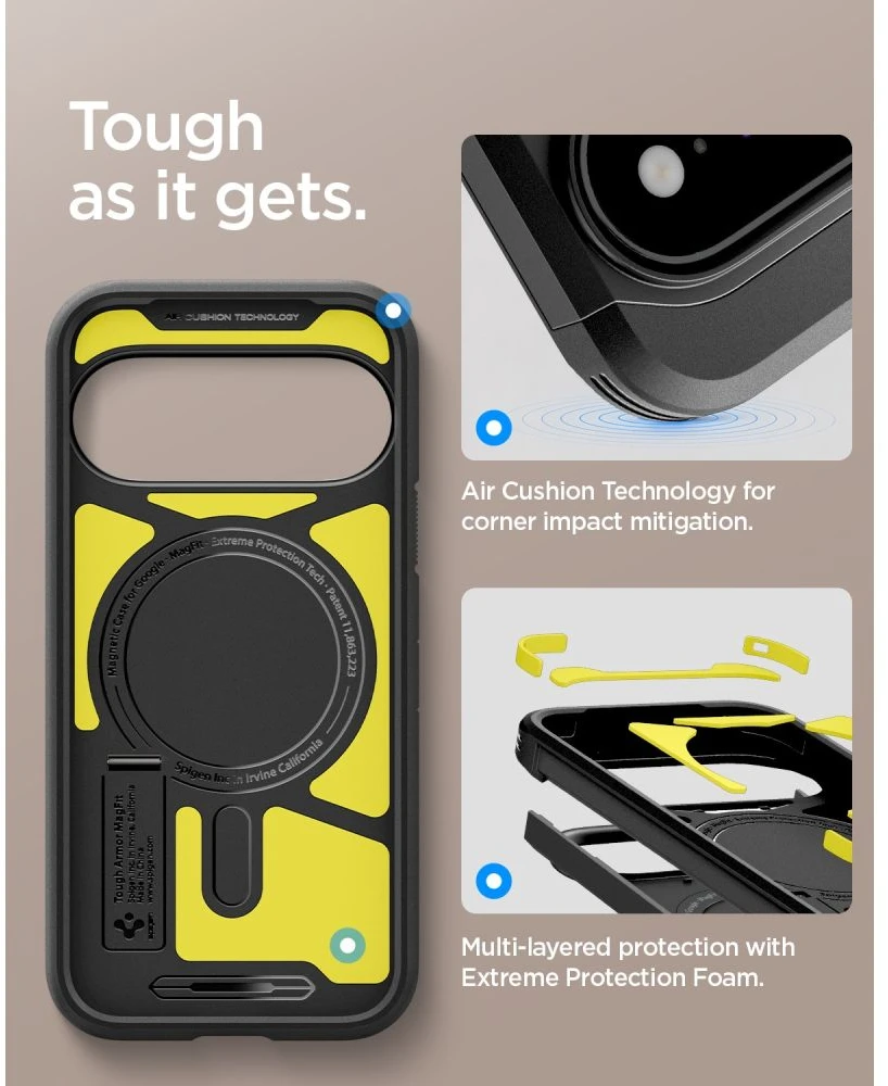 SPIGEN TOUGH ARMOR MAG MAGSAFE DĖKLAS GOOGLE PIXEL 11 PRO Juodas