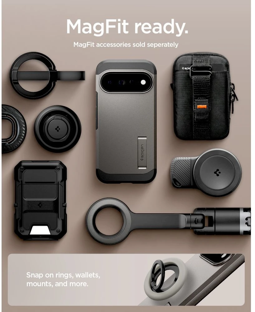 SPIGEN TOUGH ARMOR MAG MAGSAFE DĖKLAS GOOGLE PIXEL 11 PRO GUNMETAL