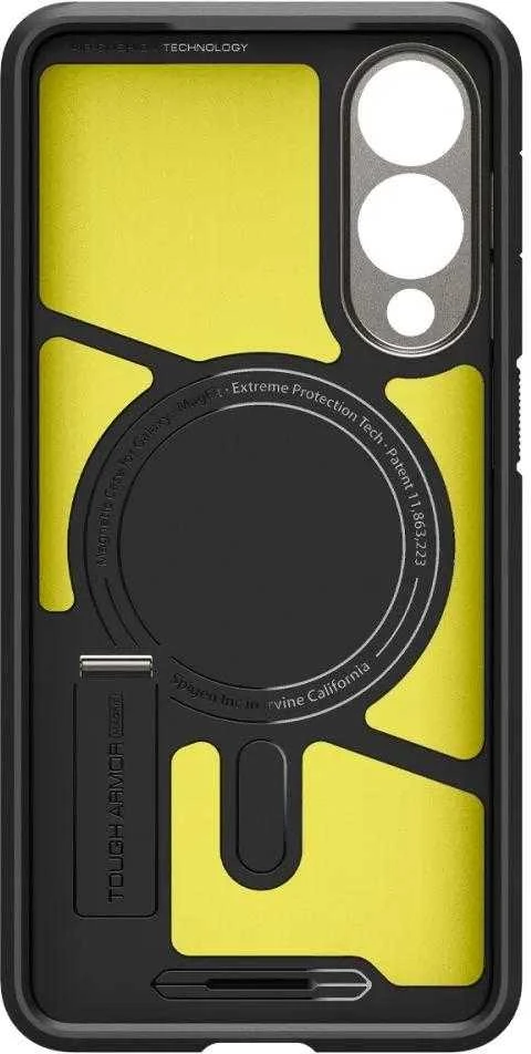 Spigen Tough Armor MagSafe dėklas skirtas Samsung Galaxy S25 Edge – Gray/juodos spalvos