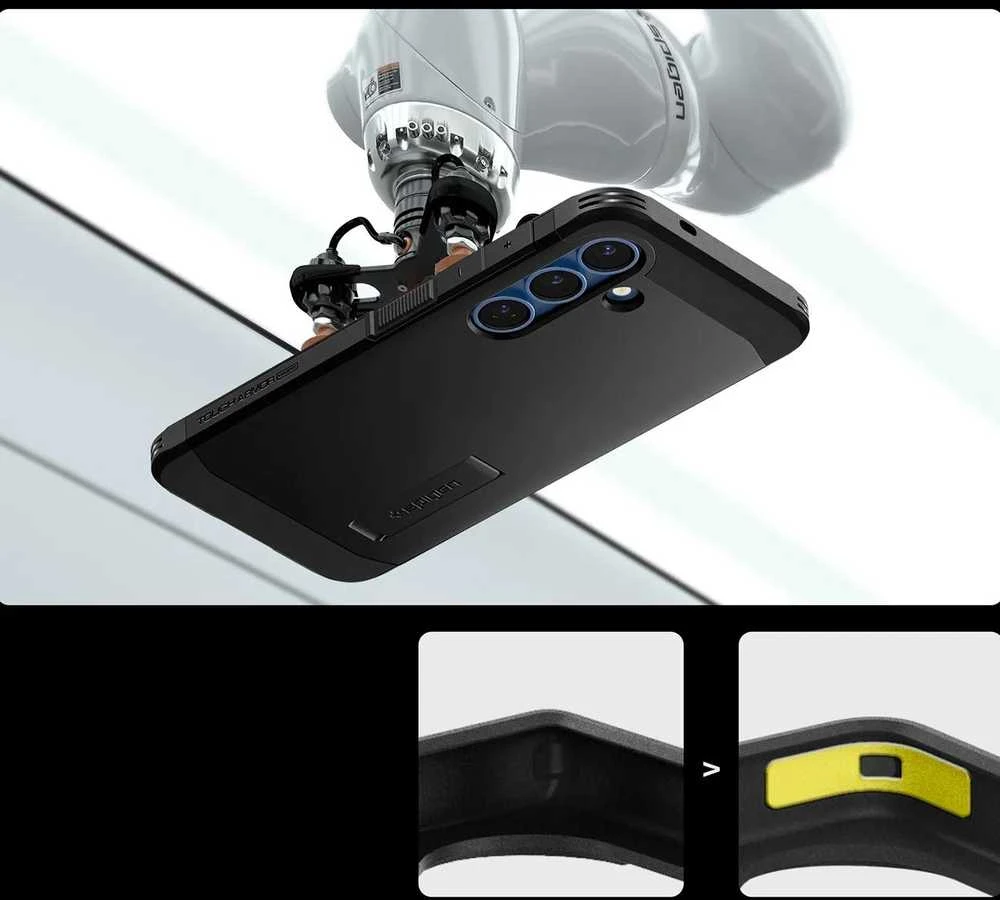 Spigen Tough Armor MagSafe – dėklas skirtas Samsung Galaxy S25+ Juodas