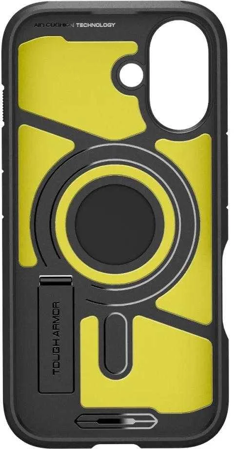 Spigen Tough Armor MagSafe su stoveliu Apple iPhone 16 Plus – dėklas telefonui juodos spalvos