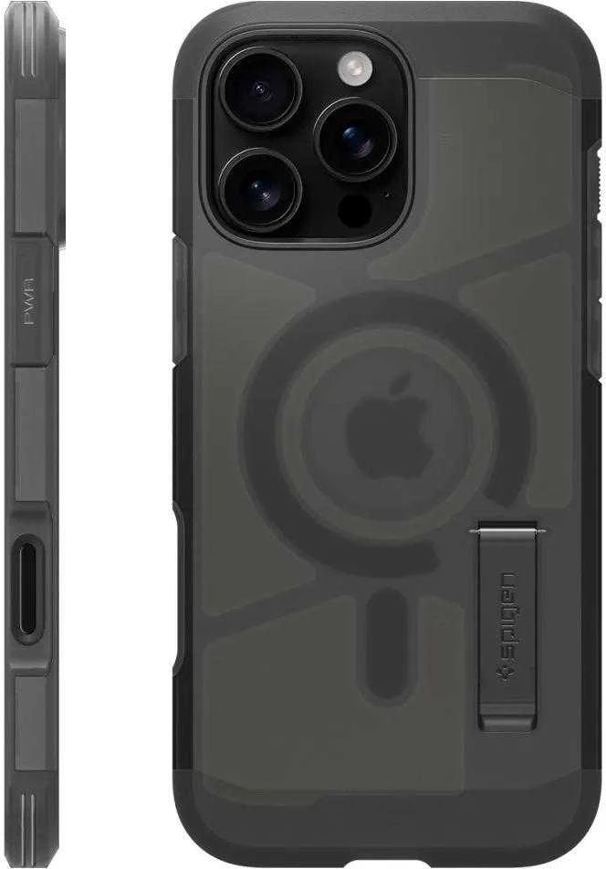 Spigen Tough Armor "T" Mag MagSafe dėklas iPhone 16 Pro - juodas