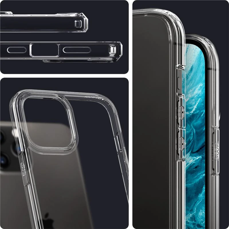 Spigen Ultra Hybrid dėklas skirtas Apple iPhone 12 Pro Max, spalva - Crystal Clear