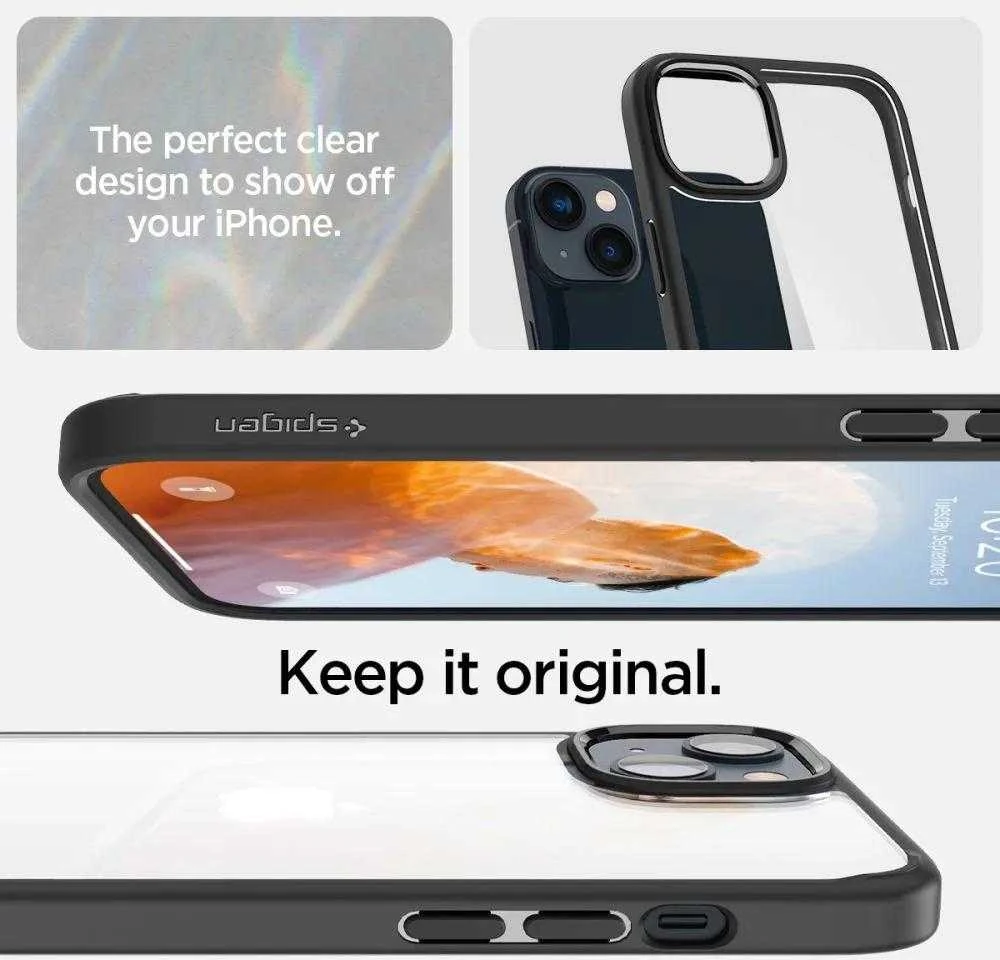 Spigen Ultra Hybrid dėklas skirtas Apple iPhone 14, spalva - Matte Black