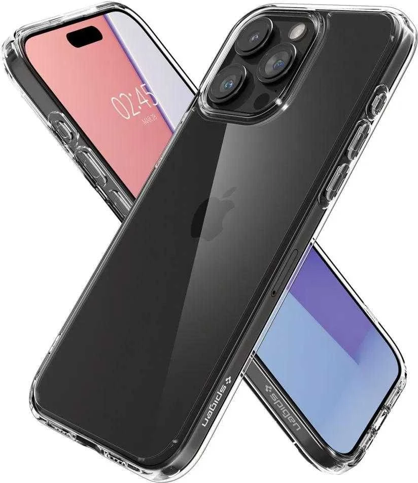 Spigen Ultra Hybrid dėklas skirtas Apple iPhone 15 Pro Max, spalva - Crystal Clear