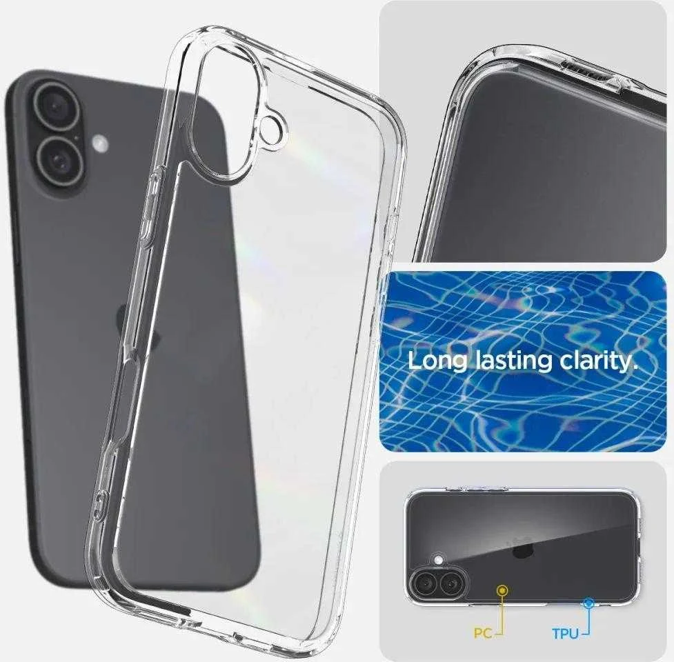 Spigen Ultra Hybrid Apple iPhone 16 – dėklas telefonui skaidrus