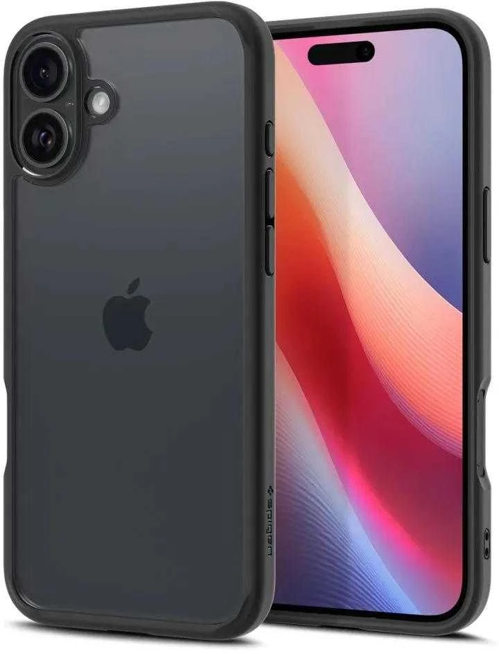 Spigen Ultra Hybrid Apple iPhone 16 – dėklas telefonui juodos matinės spalvos