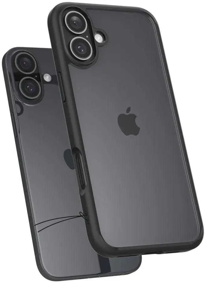 Spigen Ultra Hybrid Apple iPhone 16 – dėklas telefonui juodos matinės spalvos
