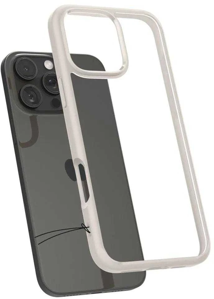 Dėklas „Spigen Ultra Hybrid“, natūralus titanas – „Apple iPhone 16 Pro“