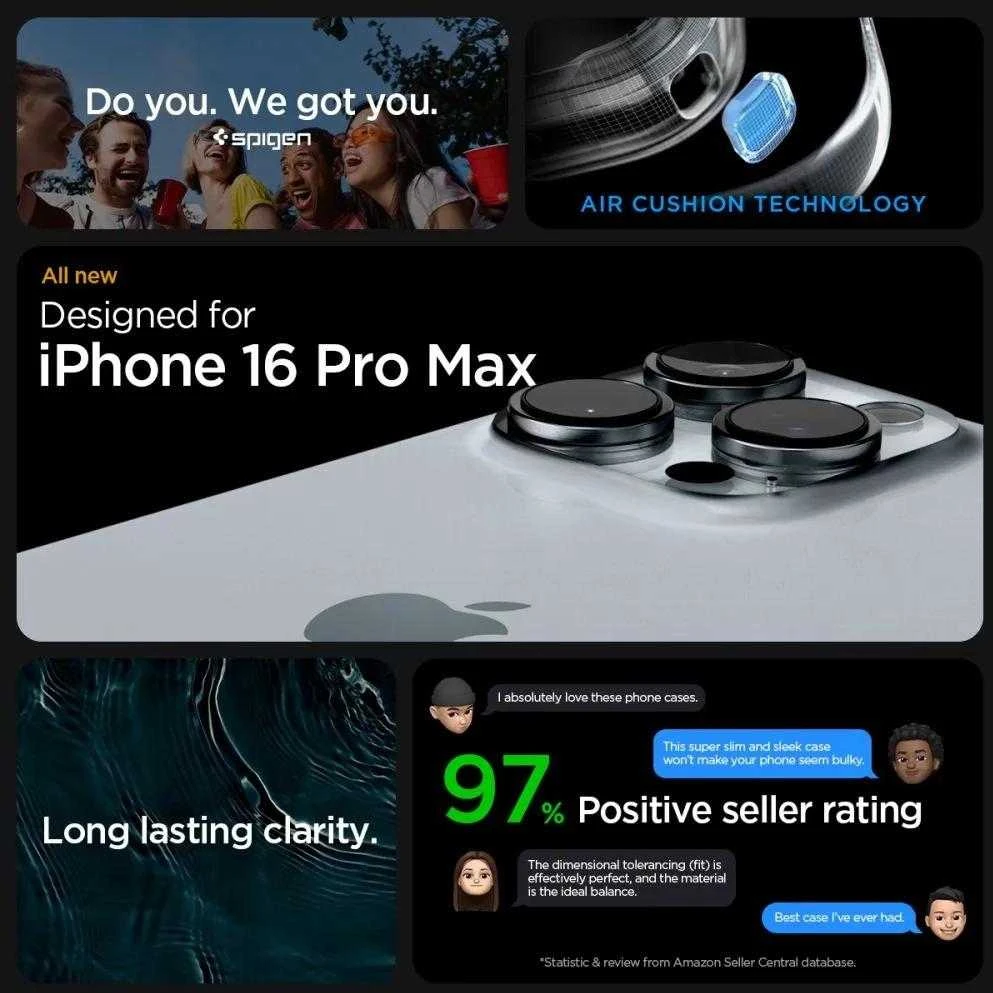 Spigen Ultra Hybrid Apple iPhone 16 Pro Max – dėklas telefonui skaidrus