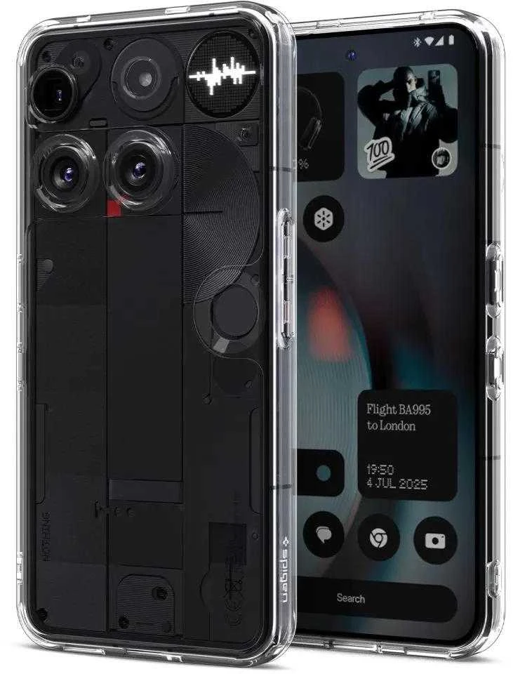 „Spigen Ultra Hybrid“ dėklas, skirtas „Nothing Phone 3“ – skaidrus