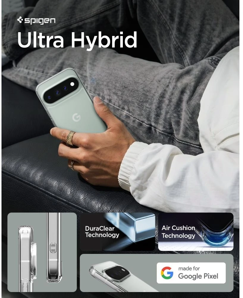 SPIGEN ULTRA HYBRID GOOGLE PIXEL 11 PRO SKAIDRUS DĖKLAS