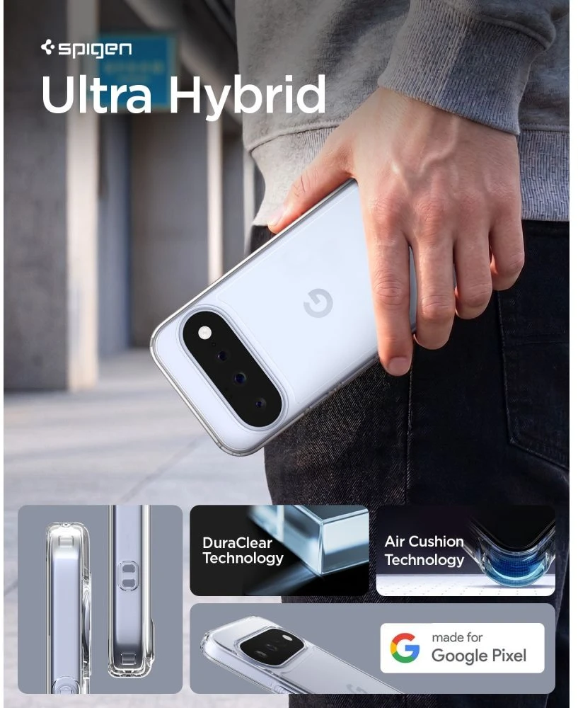 SPIGEN ULTRA Hybrid GOOGLE PIXEL 11 SKAIDRUS DĖKLAS