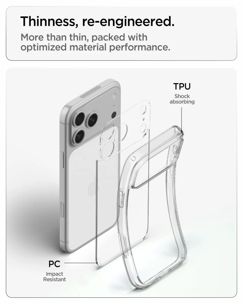 Spigen Ultra Hybrid iPhone 17 Pro Max / 18 Pro Max SKAIDRUS DĖKLAS