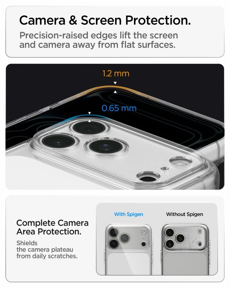 Spigen Ultra Hybrid iPhone 17 Pro Max / 18 Pro Max SKAIDRUS DĖKLAS