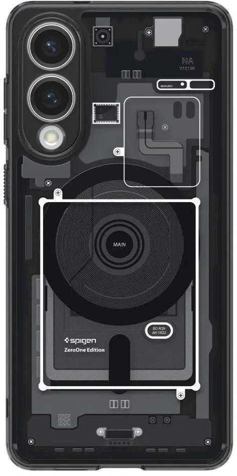Spigen Ultra Hybrid Mag dėklas su MagSafe skirtas Samsung Galaxy S25 Edge su Print – juodos spalvos