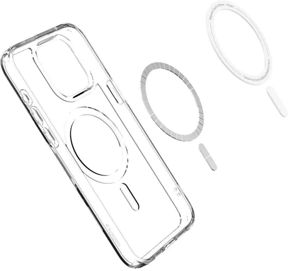 Spigen Ultra Hybrid (MagFit) dėklas skirtas Apple iPhone 15 Pro Max, spalva - Balta