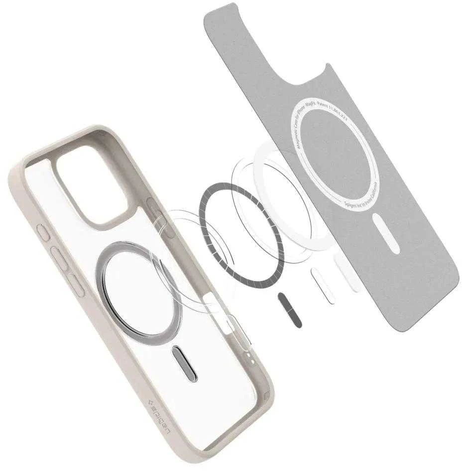 Spigen Ultra Hybrid Mag MagSafe Apple iPhone 16 Pro Max – dėklas telefonui titano spalvos