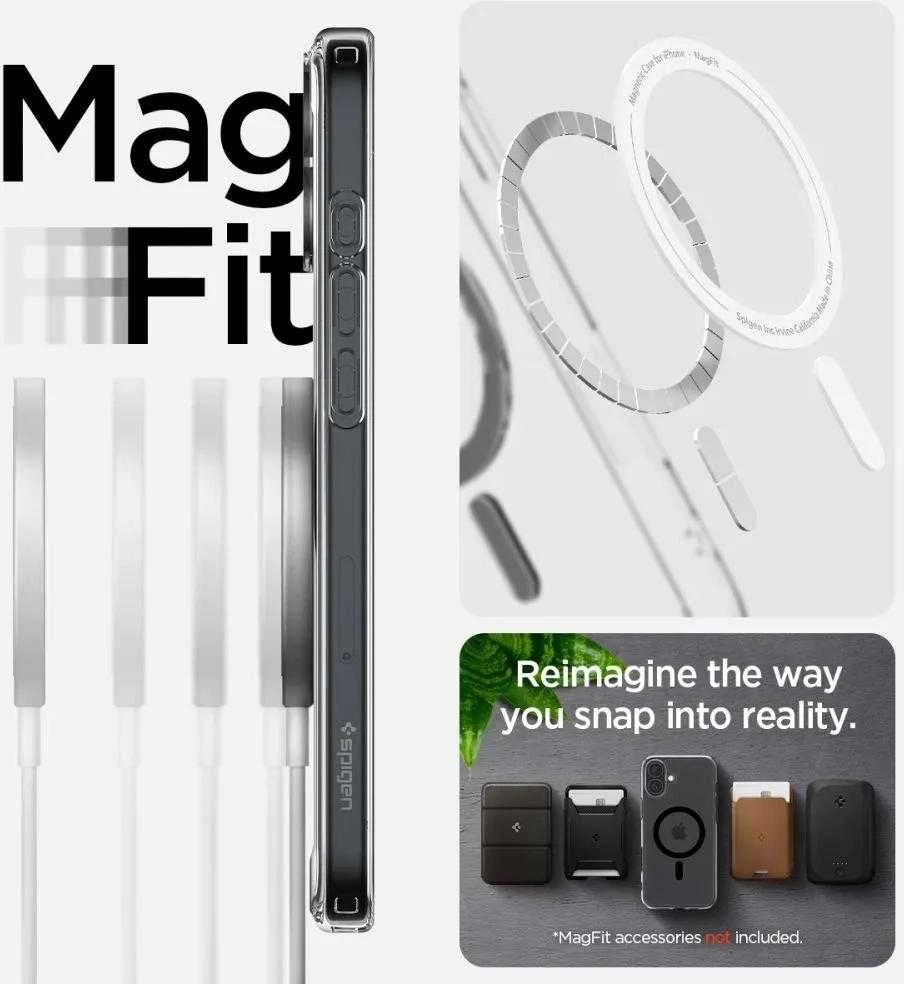 Spigen dėklas ULTRA HYBRID MAG compatible su MagSafe skirtas Apple iPhone 16 Plus juodos spalvos