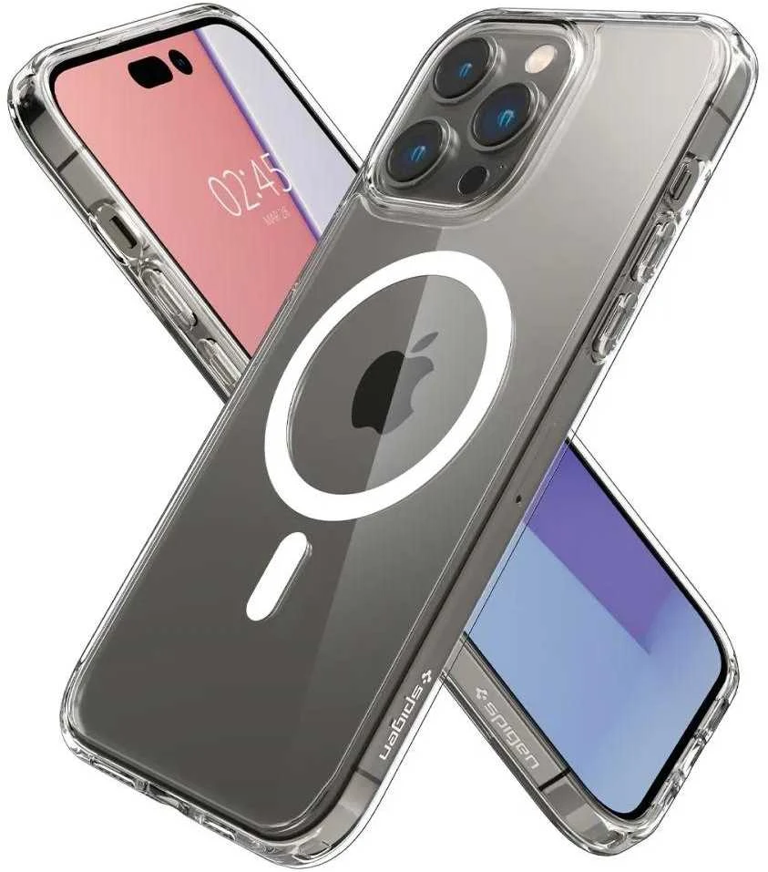 Spigen Ultra Hybrid (MagFit) dėklas skirtas Apple iPhone 14 Pro, spalva - Balta