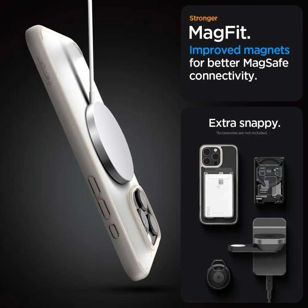 Spigen Ultra Hybrid Mag MagSafe Apple iPhone 16 Pro Max – dėklas telefonui titano spalvos