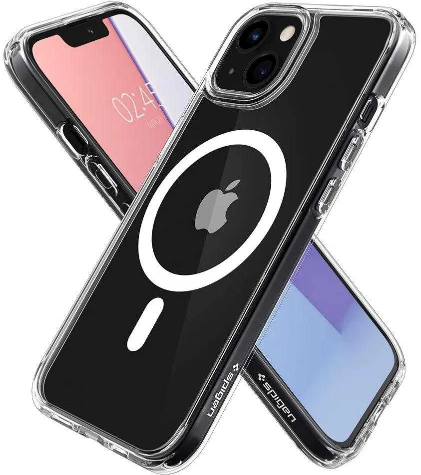 Spigen Ultra Hybrid (MagFit) dėklas skirtas Apple iPhone 13 Mini, spalva - Balta