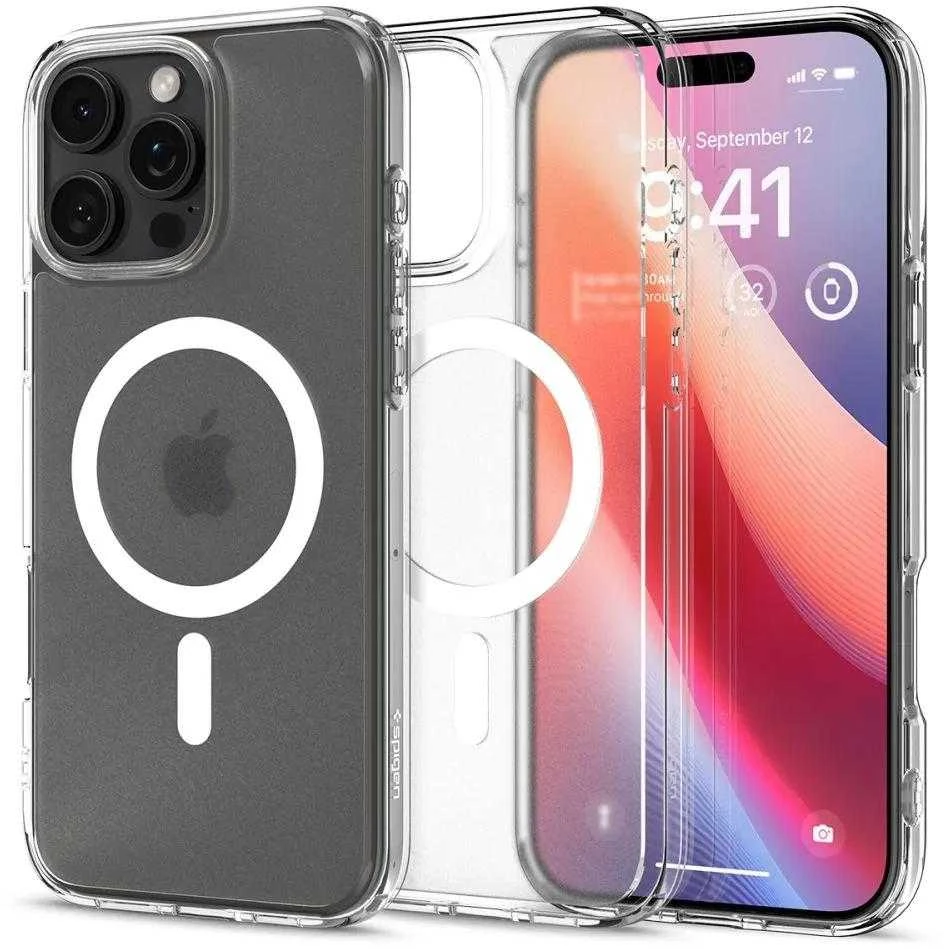Spigen Ultra Hybrid Mag MagSafe – dėklas skirtas Apple iPhone 16 Pro Max Frost Clear