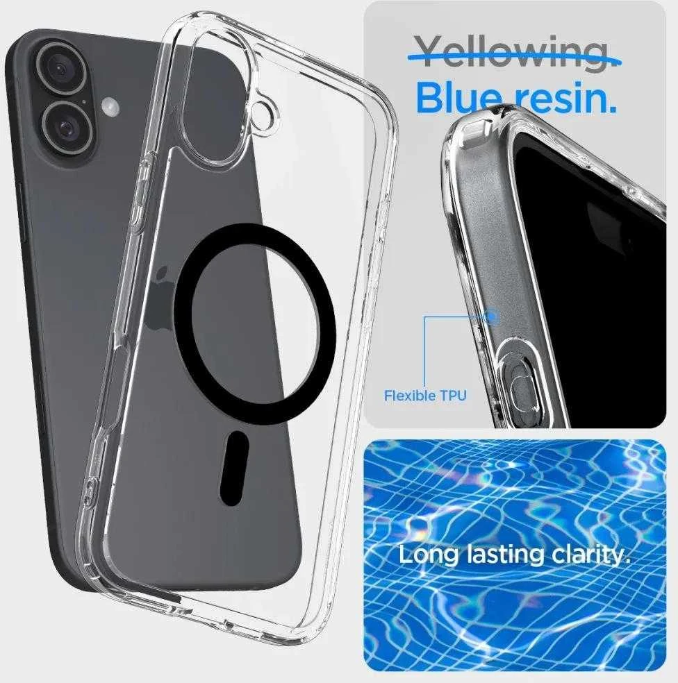 Spigen dėklas ULTRA HYBRID MAG compatible su MagSafe skirtas Apple iPhone 16 Plus juodos spalvos