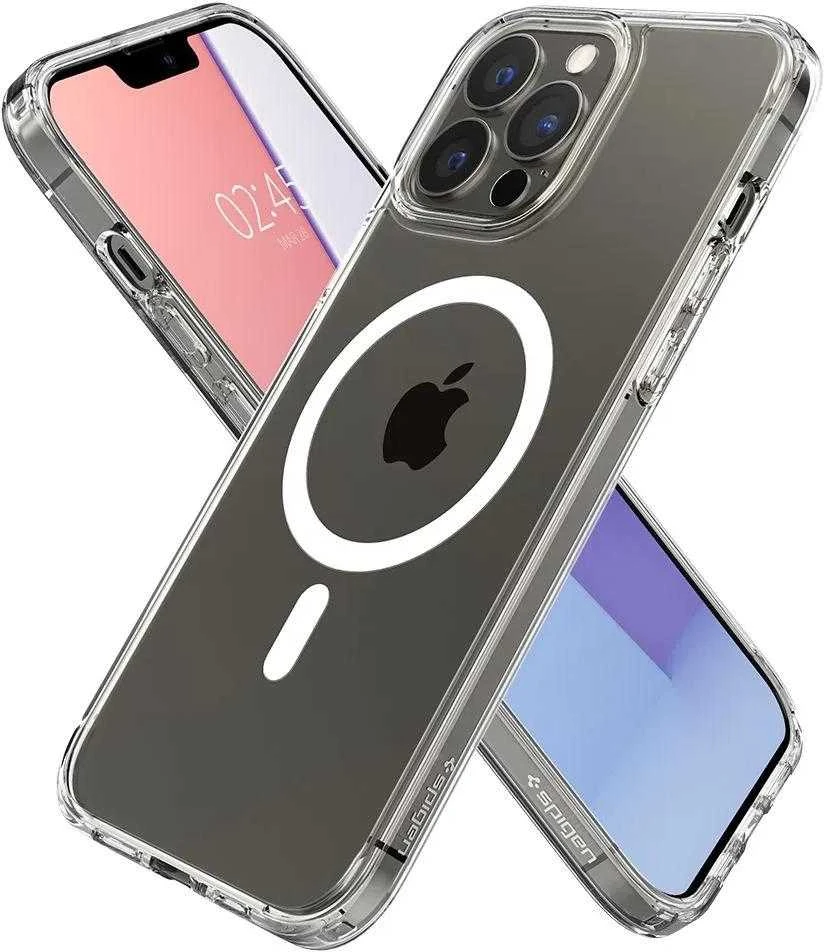 Spigen Ultra Hybrid (MagFit) dėklas skirtas Apple iPhone 13 Pro Max, spalva - Balta