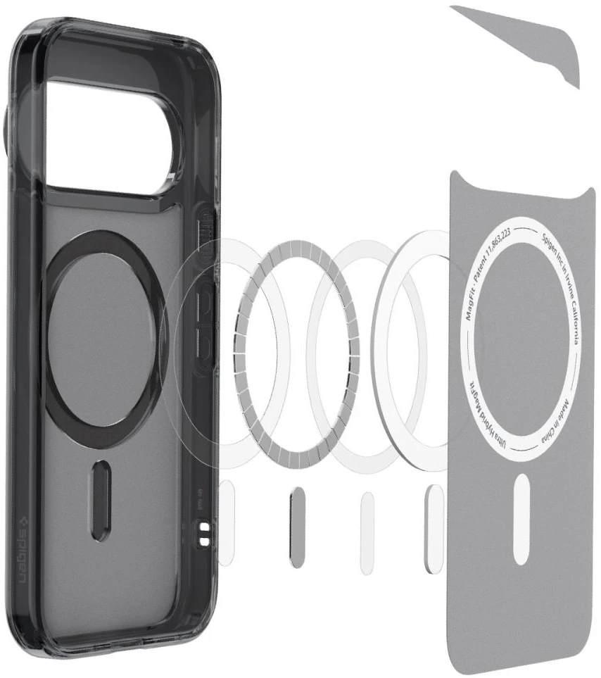 SPIGEN ULTRA HYBRID MAG MAGSAFE DĖKLAS GOOGLE PIXEL 11 PRO FROST Juodas