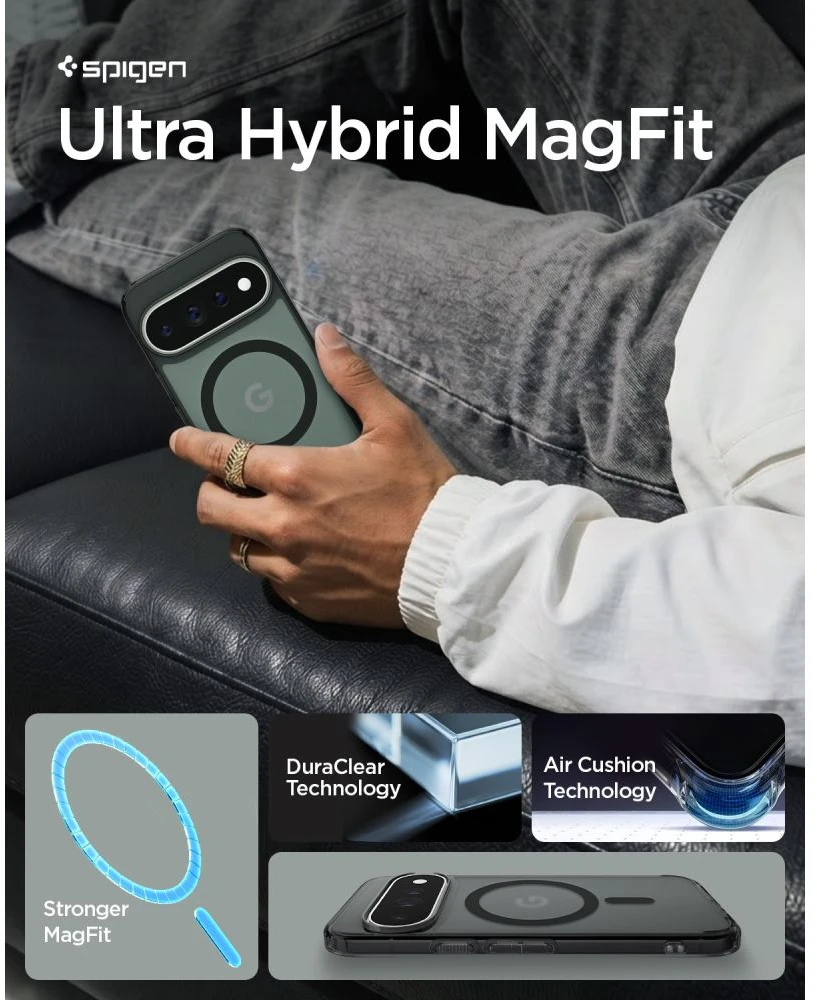 SPIGEN ULTRA HYBRID MAG MAGSAFE DĖKLAS GOOGLE PIXEL 11 PRO FROST Juodas